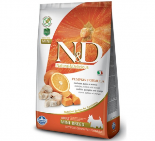 N&D Tahılsız Mini Balkabağı Morina Balığı ve Portakallı 2.5 Kg Köpek Maması kullananlar yorumlar